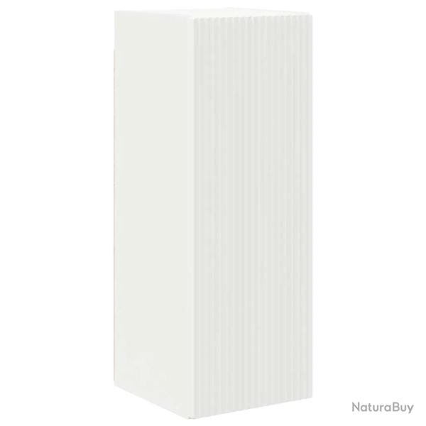 Meuble TV mural moderne 30 x 31 x 80 cm design minimaliste gain de place en bois d'ing�nierie blanc