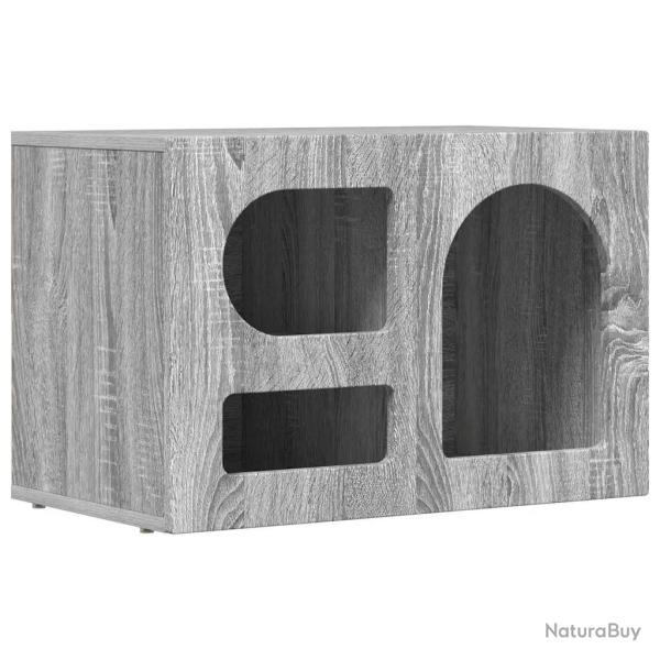 Meuble TV moderne �pur� pour salon chambre 60 x 35 x 40 cm rangement pratique en bois gris sonoma 0
