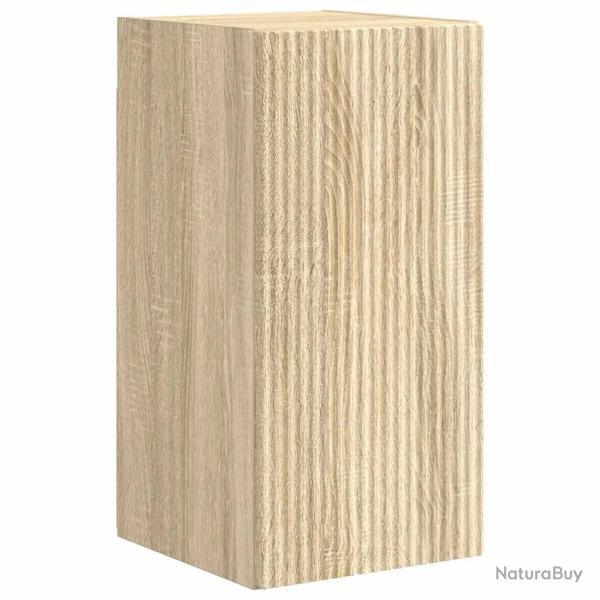Meuble TV mural moderne avec rangement pratique 30 x 31 x 60 cm en bois d'ing�nierie sonoma 02_0054