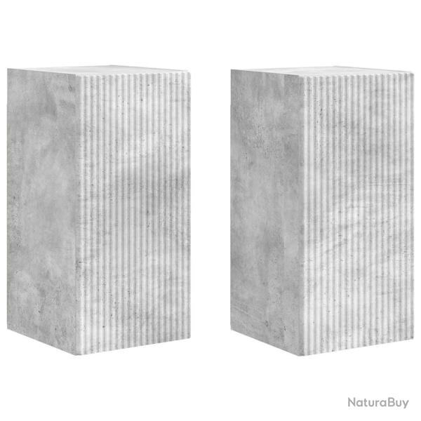 Meuble TV mural moderne fonctionnel et design 30 x 31 x 60 cm en bois d'ing�nierie b�ton 02_0054956