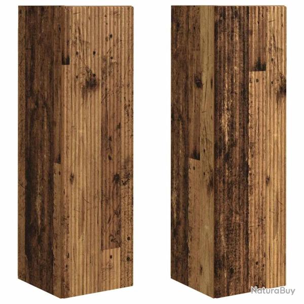 Meuble TV mural moderne 30 x 31 x 100 cm rangement pratique style minimaliste en bois d'ing�nierie