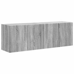 Meuble TV mural design contemporain 59,5 x 31 x 40 cm rangement pratique en bois gris sonoma 02_005