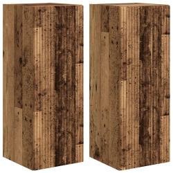 Meuble TV mural moderne 30 x 31 x 80 cm avec rangements simplifi&eacute;s style minimaliste en bois ancien