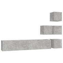 Lot de 4 meubles TV muraux design &eacute;l&eacute;gant rangement d&eacute;coratif 80 x 30 x 30 cm en bois d'ing&eacute;nierie