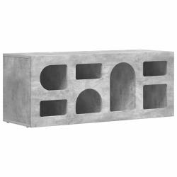 Meuble TV moderne rectangulaire 100 x 35 x 40 cm avec rangement spacieux ambiance &eacute;pur&eacute;e en bois d'