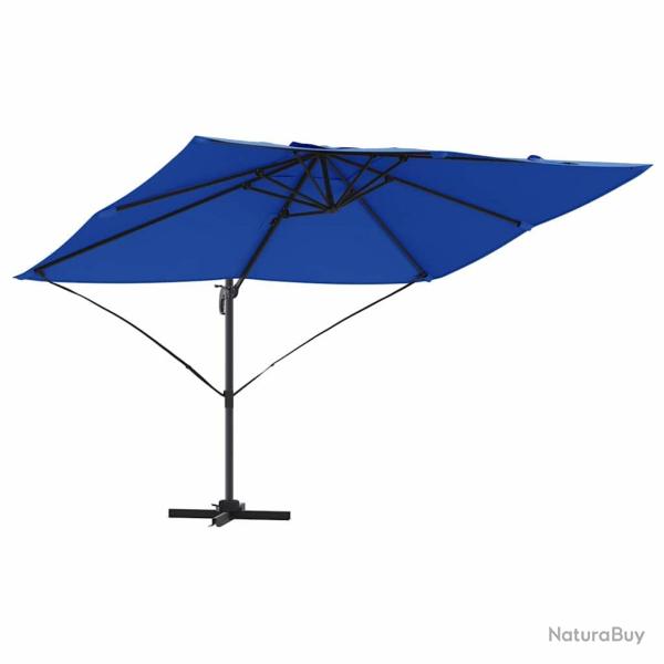 Parasol cantilever contemporain inclinable design moderne terrasse jardin 351 x 250 x 260 cm en pol