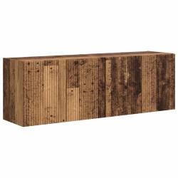 Meuble TV mural rectangulaire moderne 59,5 x 31 x 40 cm rangement optimis&eacute; en bois d'ing&eacute;nierie anc
