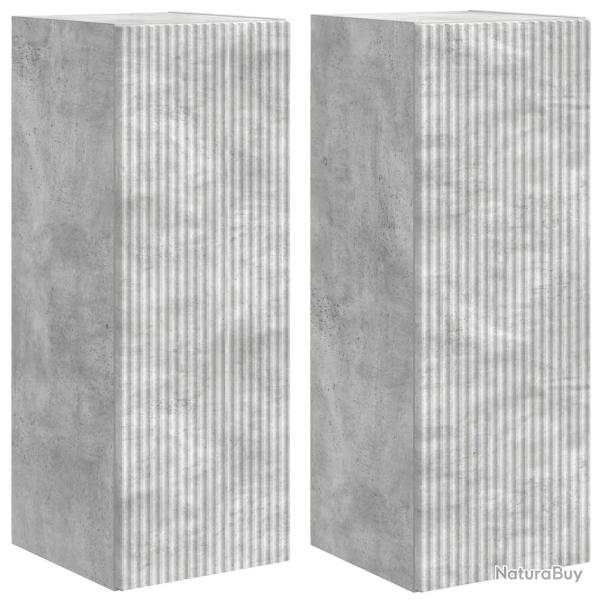 Meuble TV mural moderne 30 x 31 x 80 cm avec rangement pratique design minimaliste en bois d'ing�ni