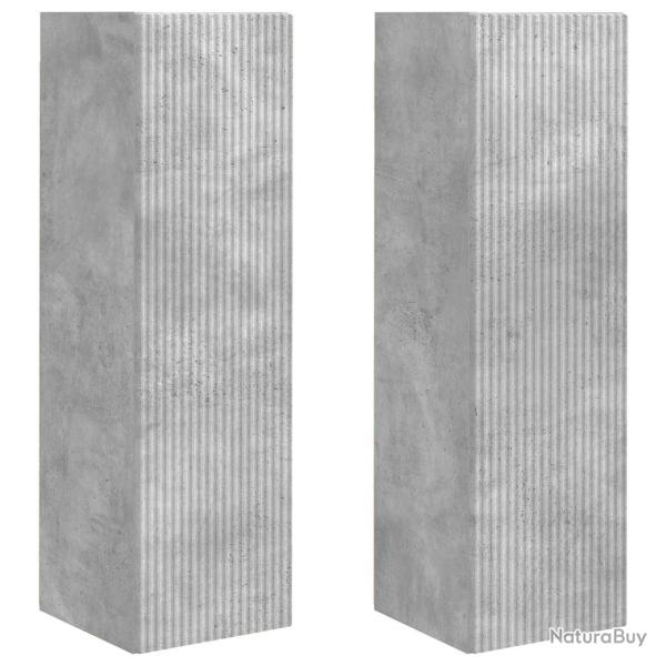 Meuble TV mural moderne minimaliste finition b�ton 30 x 31 x 100 cm en bois d'ing�nierie gris 02_00