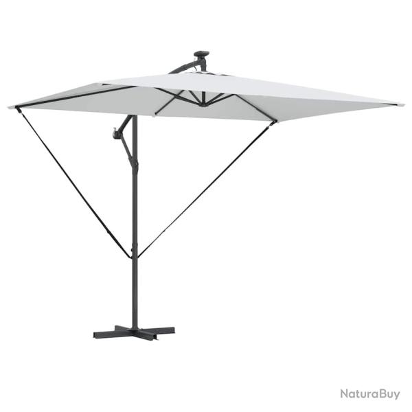 Parasol d�port� en banane inclinable jardin 294 x 200 x 270 cm en polyester sable 02_0058763