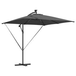 Parasol d&eacute;port&eacute; inclinable moderne jardin 249 x 249 x 250 cm en acier anthracite 02_0058773