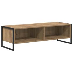 Meuble TV rectangulaire moderne 100 x 36,5 x 30,5 cm espace de rangement pratique en bois d'ing&eacute;nie