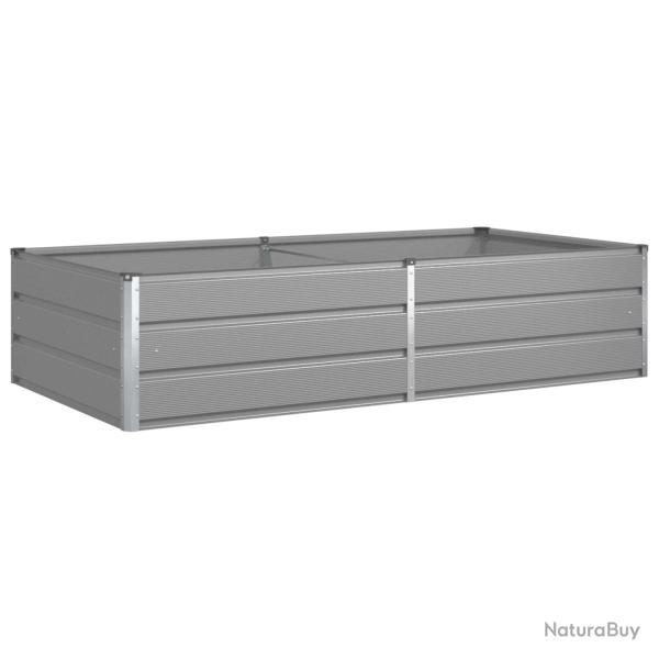 Jardini�re rectangulaire moderne espace ext�rieur 195 x 100 x 45 cm en acier galvanis� gris clair 0