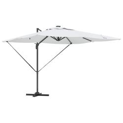 Parasol d&eacute;port&eacute; rectangulaire 286 x 284 x 270 cm avec rotation 360&deg; pour jardin terrasse en alumini