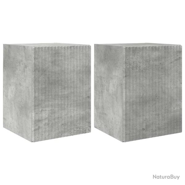 Meuble TV mural moderne design minimaliste 30 x 31 x 40 cm en bois d'ing�nierie b�ton 02_0054941