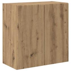 Meuble TV mural rectangulaire moderne avec rangement multi-compartiments 59,5 x 31 x 60 cm en bois