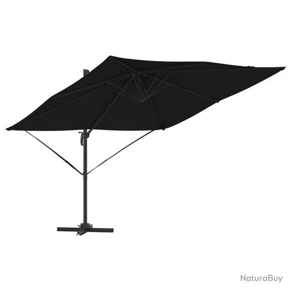 Parasol cantilever rectangulaire 286 x 284 x 265 cm inclinable et pratique style contemporain en al