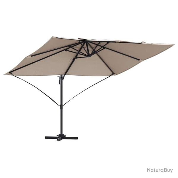 Parasol cantilever design moderne 351 x 250 x 260 cm avec protection UV et syst�me rotatif en polye