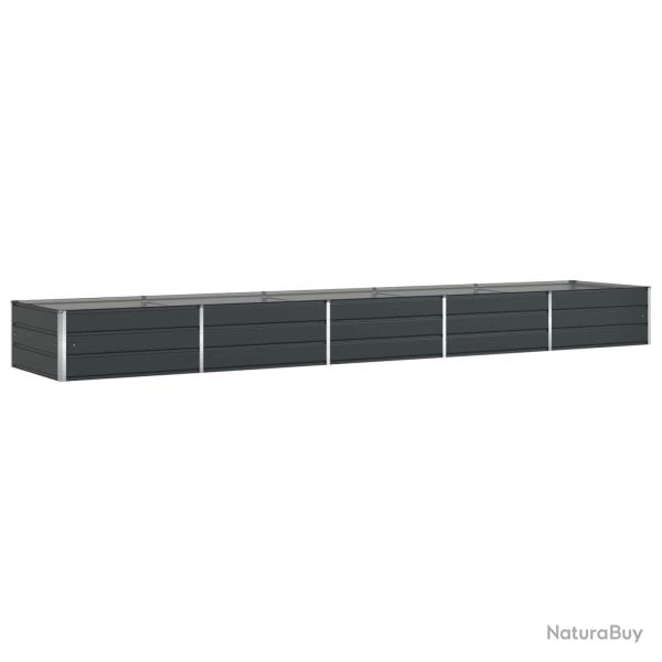 Jardini�re rectangulaire moderne pour ext�rieur 195 x 100 x 45 cm en acier galvanis� anthracite 02_