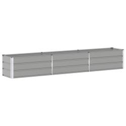 Jardini&egrave;re design moderne 480 x 50 x 45 cm usage ext&eacute;rieur robuste ambiance industrielle en acier g