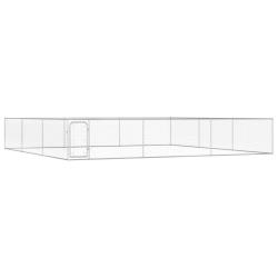 Chenil ext&eacute;rieur cage enclos parc animaux chien ext&eacute;rieur pour chiens acier galvanis&eacute; 6 x 6 x 1 m 0