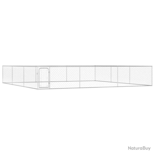 Chenil ext�rieur cage enclos parc animaux chien ext�rieur pour chiens acier galvanis� 6 x 6 x 1 m 0