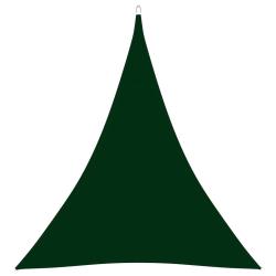 Voile toile d'ombrage parasol tissu oxford triangulaire 5 x 7 x 7 m vert fonc&eacute; 02_0009943