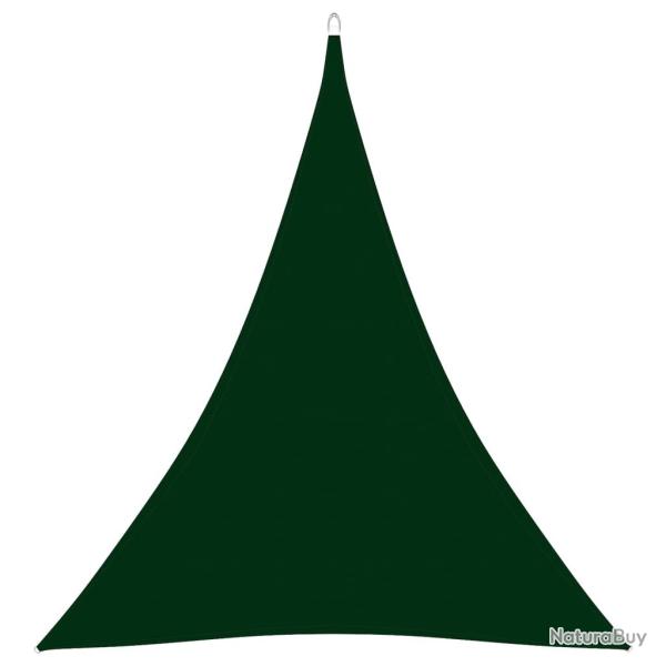 Voile toile d'ombrage parasol tissu oxford triangulaire 5 x 7 x 7 m vert fonc� 02_0009943