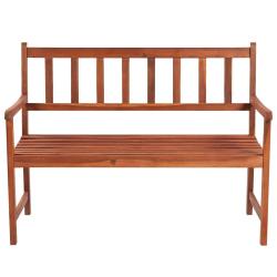 Banc de jardin meuble de patio d'ext&eacute;rieur terrasse avec coussin 120 cm bois d'acacia massif 02_001