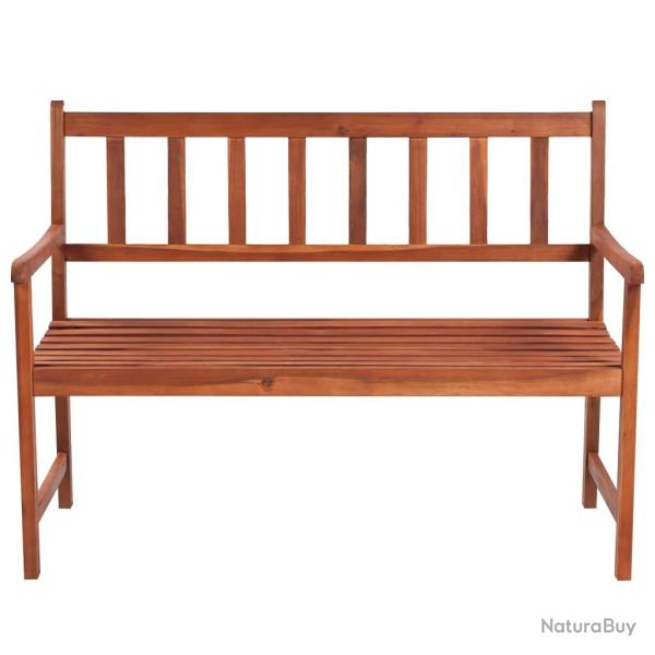 Banc de jardin meuble de patio d'ext�rieur terrasse avec coussin 120 cm bois d'acacia massif 02_001