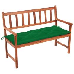 Banc de jardin meuble de patio d'ext&eacute;rieur terrasse avec coussin 120 cm bois d'acacia massif 02_001