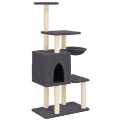 Arbre &agrave; chat meuble tour grimper jouet grattage grattoir escalade plateforme avec griffoirs en sisa