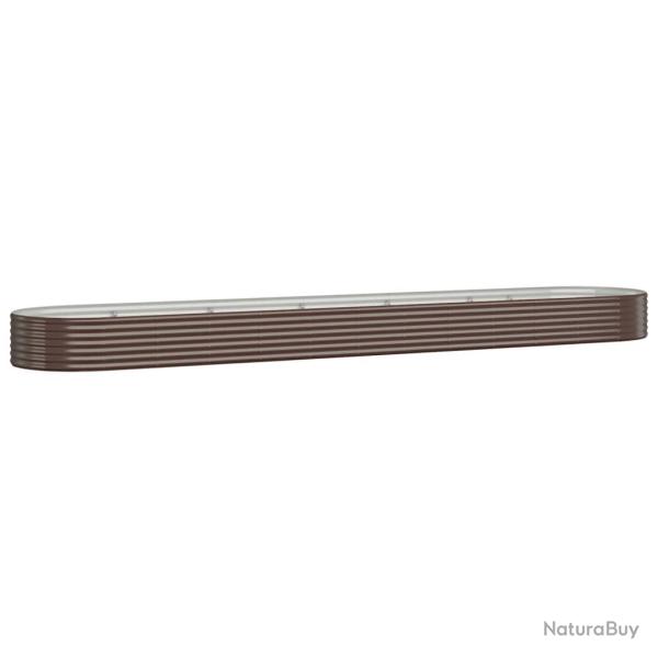 Jardini�re bac lit sur�lev� plantes fleurs terrasse jardin de jardin acier enduit de poudre marron