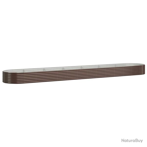Jardini�re bac lit sur�lev� plantes fleurs terrasse jardin de jardin acier enduit de poudre marron