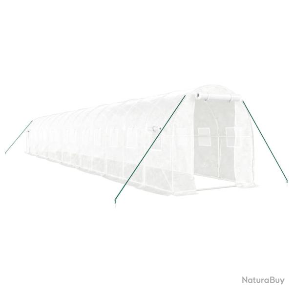 Serre tente abri plante fleur l�gumes avec cadre en acier 28 m� 14 x 2 x 2 m blanc 02_0044567