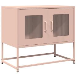 Meuble TV multifonctionnel 68 x 39 x 60 cm grand espace de rangement design moderne en acier lamin&eacute;