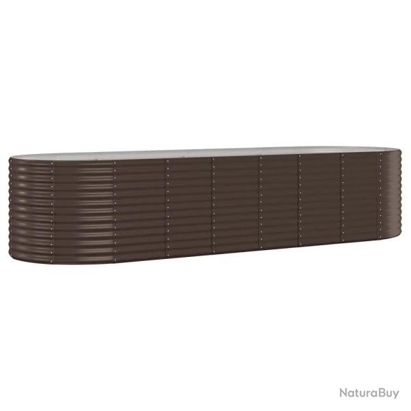Lit sur�lev� de jardin ovale 322 x 100 x 68 cm spacieux r�sistant aux intemp�ries d�coratif en acie