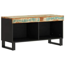 Meuble TV industriel avec rangement spacieux 85 x 33 x 43,5 cm en bois massif de r&eacute;cup&eacute;ration marro