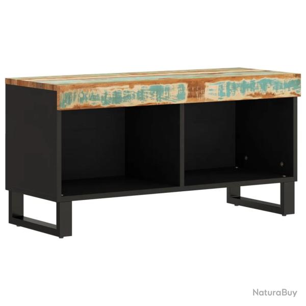 Meuble TV industriel avec rangement spacieux 85 x 33 x 43,5 cm en bois massif de r�cup�ration marro