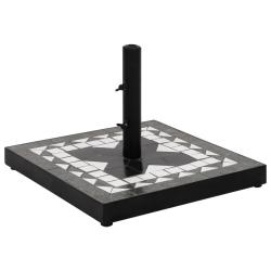 Base de parasol carr&eacute;e robuste ajustable 40 x 40 x 28 cm en fer noir 02_0047372