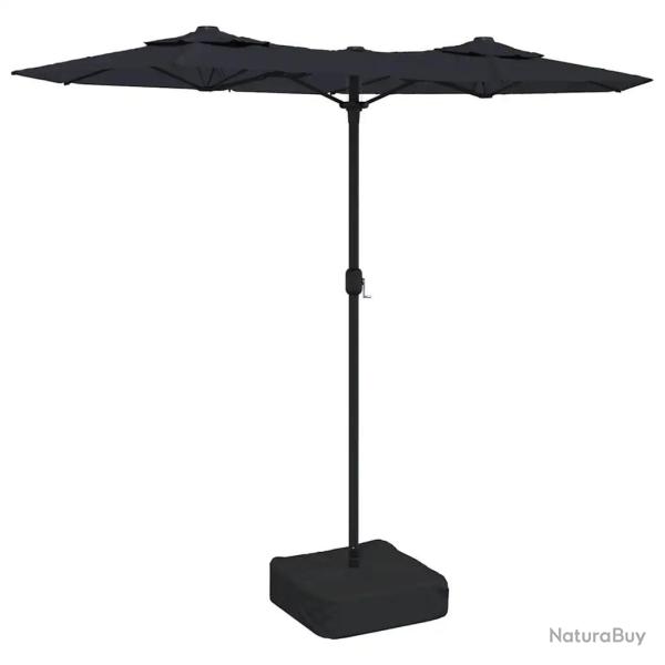 Parasol de jardin � double t�te 316 x 145 x 240 cm protection anti-UV design �l�gant en polyester n