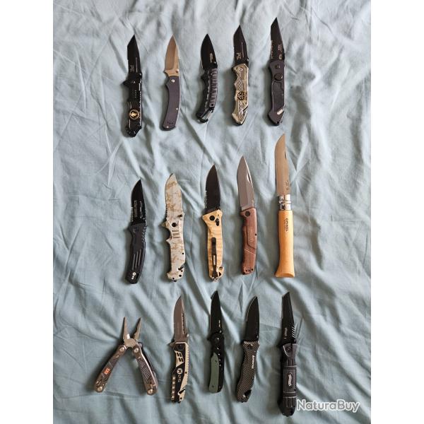 Lot de 15 couteaux pliants + pince multifonctions Gerber