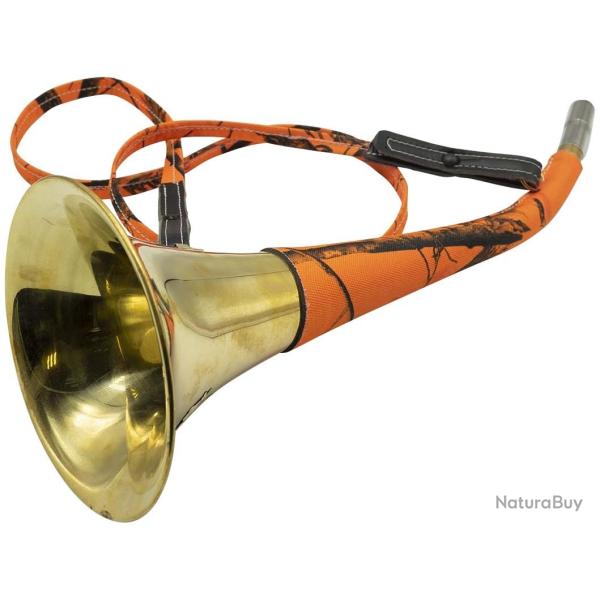 Corne Pavillon 50cms Laiton Gain�e Orange Camo - JANUEL
