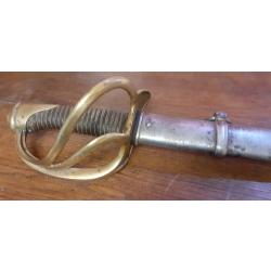 SABRE DE TROUPE DE CAVALERIE MAI 1881 MODELE1822 FOURREAU D'ORIGINE