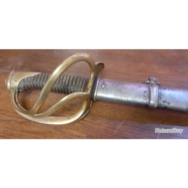 SABRE DE TROUPE DE CAVALERIE MAI 1881 MODELE1822 FOURREAU D'ORIGINE