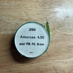 BOITE DE 250 AMORCES GEVELOT ORIGINALE POUR PM ET PA 9MM