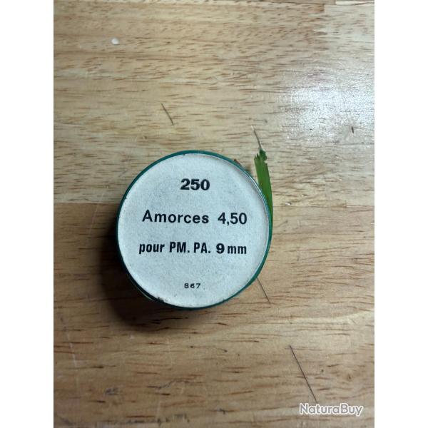 BOITE DE 250 AMORCES GEVELOT ORIGINALE POUR PM ET PA 9MM