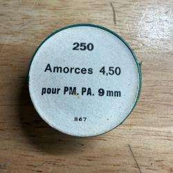 BOITE DE 250 AMORCES GEVELOT ORIGINALE POUR PM ET PA 9MM (n&deg;2)