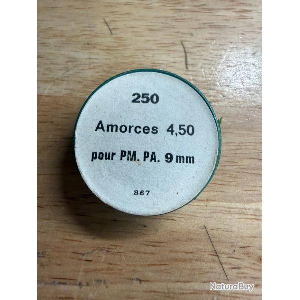 BOITE DE 250 AMORCES GEVELOT ORIGINALE POUR PM ET PA 9MM (n�2)