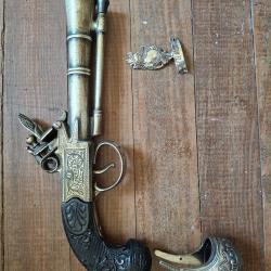 replique pistolet a silex barrel flintlock et pi&egrave;ce Denix